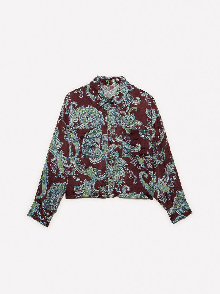 Πουκάμισο με σχέδια paisley - πουκάμισα γυναικεία - Πολύχρωμο | Sisley image number 5